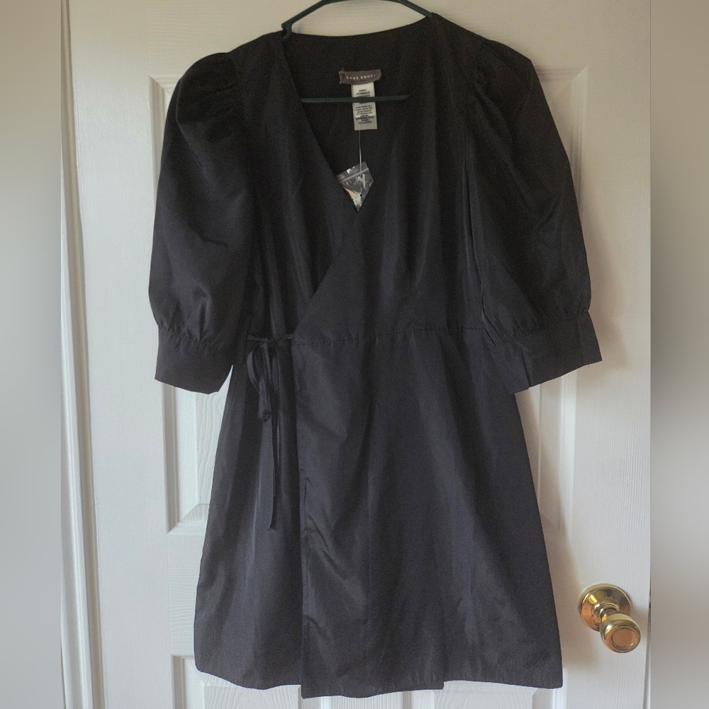 Sans Souci Black Wrap Dress S